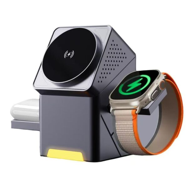 3 1 Wireless Charger Station Desktop Magic Magnetic 15W fast wireless charging for Airpods,Apple Watch series,iPhone 11 12 13 14 15 16 Pro Max