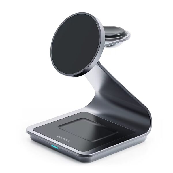 3-in-1 Aluminum alloy MagSafe Wireless Charging Station – Fast Charger for iPhone 16/15/14/13/12, Apple Watch & AirPods Pro/3/2 | Includes Cable & Wall Charger - 图片 10