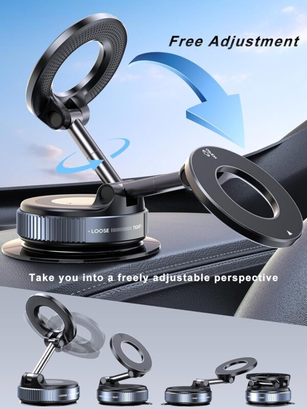 360° Vacuum Magnetic Phone Holder – Hands-Free Car Mount for iPhone 16 Pro Max, Android & More! Perfect for Car, Gym, Mirror, Shower & Smooth Surfaces - 图片 7