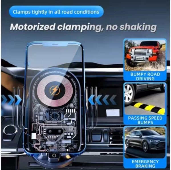 Car Charger,Automatic Fast Charging 66W Wireless Car Charger Car Phone Holder Charger,Wireless Car Charger Mount, Fast Charging Cute Auto Clamping Vent Smart for iPhone Samsung Google ect - 图片 6