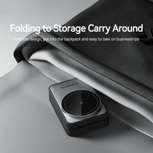 Upgraded 3-in-1 Wireless Charger for iPhone,Travel Magnetic Charger Stand Nightlight Foldable Wireless Charging Station Compatible with Magsafe Charger&iPhone 16/15/14/13/12,Apple Watch&AirPods - 图片 6