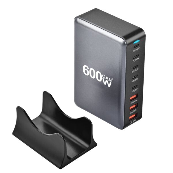 600W-Fast-USB-C-ChargerGaN-Charger8-Port-Charging-StationDual-140W-PD3.1-Fast-Charging-Station-for-Multiple-Devices-Laptop-Wall-Charger-Compatible-with-MacBookiPhone - 图片 9