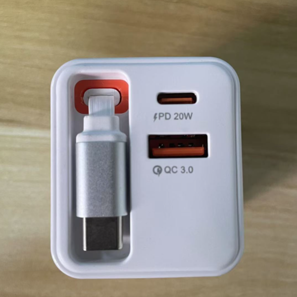 Retractable Wall Charger GaN 40W PD Fast USB C Charger with Retractable Type-C Cable for Mobile Phone Laptop Tablet - 图片 7