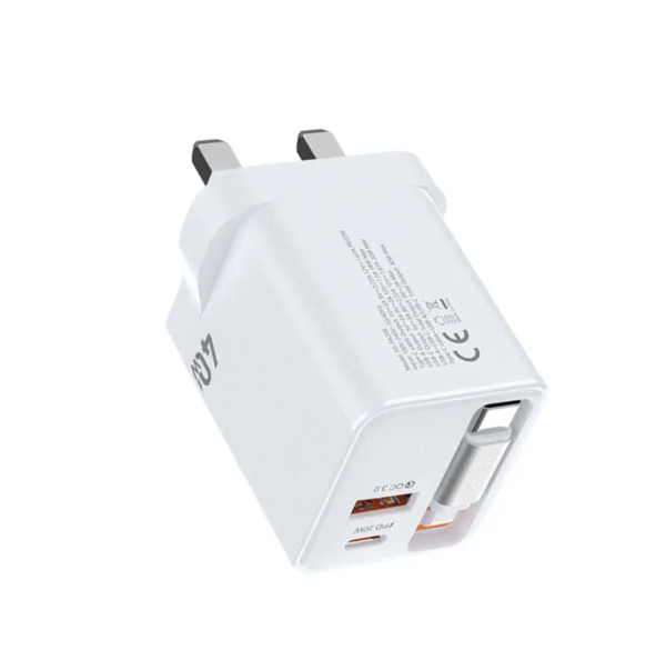 Retractable Wall Charger GaN 40W PD Fast USB C Charger with Retractable Type-C Cable for Mobile Phone Laptop Tablet - 图片 4