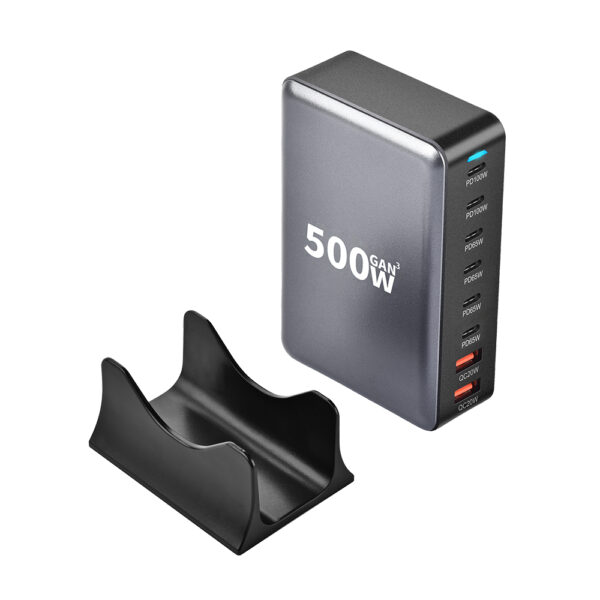 500W 8 Ports  GaN USB Type C Fast Charger Multiple Ports PD QC3.0 Desktop Fast Charger for Phone 16 15 14 13 - 图片 4